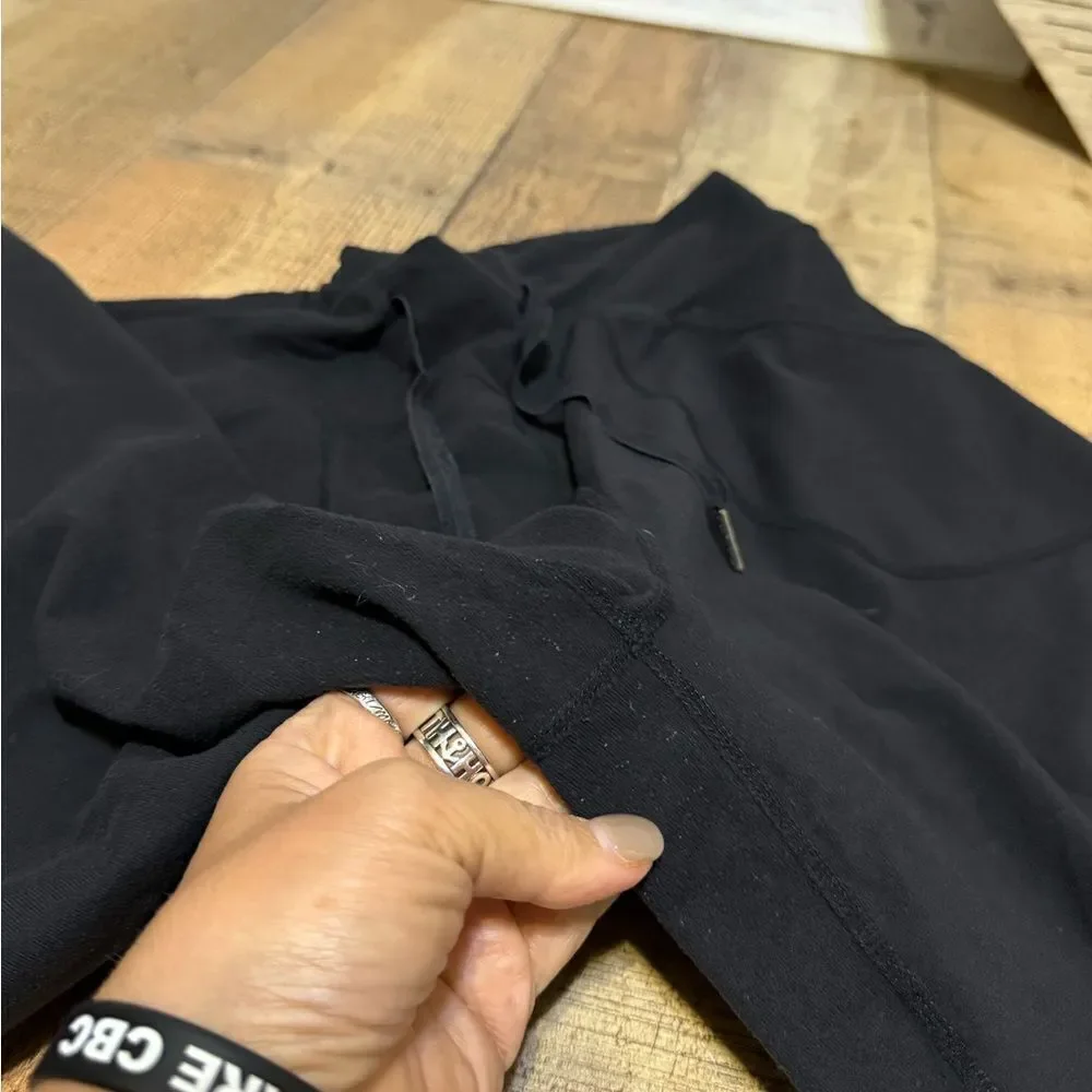 Lululemon wide leg crop yoga pants black